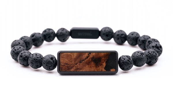 Lava Bead Wood Bracelet - Kent (Wood Burl, 816707)