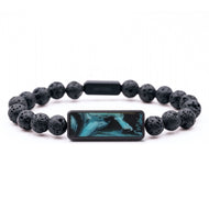 Lava Bead ResinArt Bracelet - Denise (Blue, 816789)