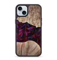 iPhone 15 Plus Wood Phone Case - Eliana (Red, 817620)