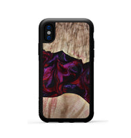 iPhone Xs Wood Phone Case - Eliana (Red, 817620)