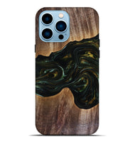 iPhone 14 Pro Max Wood Live Edge Phone Case - Rashad (Green, 817927)
