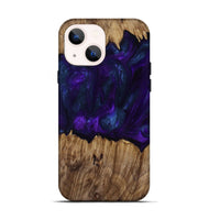 iPhone 14 Wood Live Edge Phone Case - Angus (Purple, 818242)