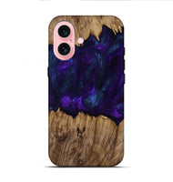 iPhone 16 Wood Live Edge Phone Case - Angus (Purple, 818242)