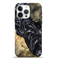 iPhone 15 Pro Max Wood Live Edge Phone Case - Claude (Black & White, 818247)