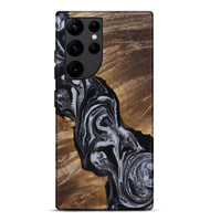Galaxy S22 Ultra Wood Live Edge Phone Case - Siena (Black & White, 818251)