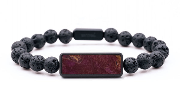 Lava Bead Wood Bracelet - Breanna (Wood Burl, 818840)