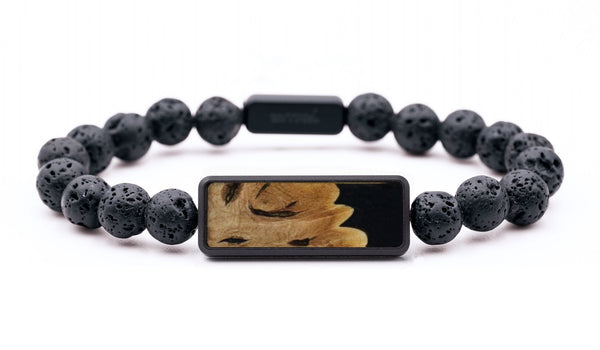 Lava Bead Wood Bracelet - Benny (Wood Burl, 818841)