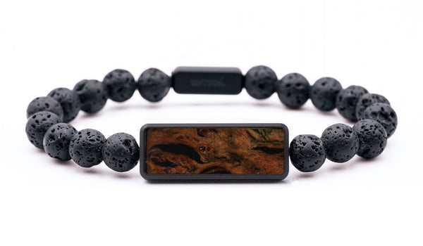 Lava Bead Wood Bracelet - Randi (Wood Burl, 818843)