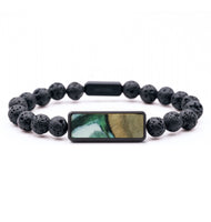 Lava Bead Wood Bracelet - Jacqueline (Green, 818854)
