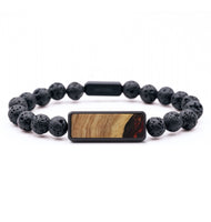 Lava Bead Wood Bracelet - Enrique (Red, 818868)