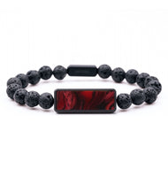 Lava Bead ResinArt Bracelet - Irene (Red, 818878)