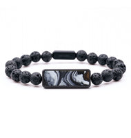 Lava Bead ResinArt Bracelet - Daniella (Black & White, 818896)