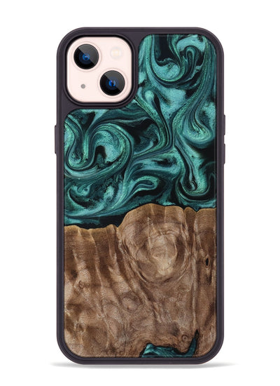 iPhone 14 Plus Wood Phone Case - Desirae (Ancient Olive, 819099)
