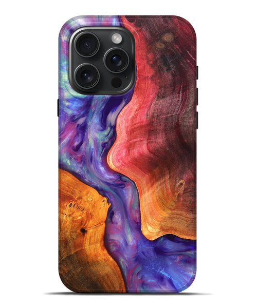 iPhone 16 Pro Max Wood Live Edge Phone Case - Latoya (Fire & Ice, 819252)