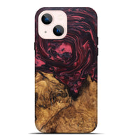 iPhone 14 Plus Wood Live Edge Phone Case - Mintie (Red, 819429)