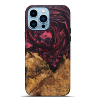 iPhone 14 Pro Max Wood Live Edge Phone Case - Mintie (Red, 819429)