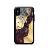 iPhone Xs Wood Phone Case - Ocie (Red, 819533)