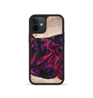 iPhone 12 mini Wood Phone Case - Tonia (Red, 819629)