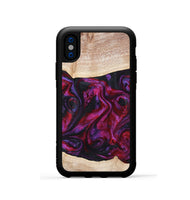 iPhone Xs Wood Phone Case - Tonia (Red, 819629)