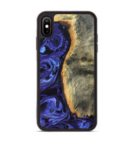iPhone Xs Max Wood Phone Case - Tomeka (Purple, 819707)