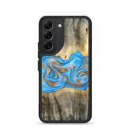 Galaxy S22 Wood Phone Case - Tonja (Teal & Gold, 819811)