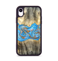 iPhone Xr Wood Phone Case - Tonja (Teal & Gold, 819811)