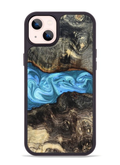 iPhone 14 Plus Wood Phone Case - Gatlin (Blue, 819835)