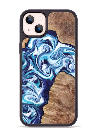 iPhone 14 Plus Wood Phone Case - Jiraiya (Blue, 819836)