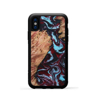 iPhone Xs Wood Phone Case - Marco (Red, 819898)