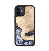 iPhone 12 Wood Phone Case - Elton (Black & White, 819903)