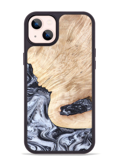 iPhone 14 Plus Wood Phone Case - Elton (Black & White, 819903)