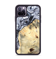 iPhone 11 Pro Max Wood Phone Case - Amirah (Black & White, 819906)
