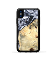 iPhone Xs Wood Phone Case - Amirah (Black & White, 819906)