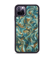 iPhone 11 Pro Max ResinArt Phone Case - Cora (Teal & Gold, 819925)