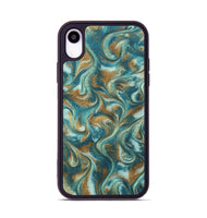 iPhone Xr ResinArt Phone Case - Cora (Teal & Gold, 819925)