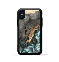 iPhone Xs Wood Phone Case - Libby (Green, 819956)