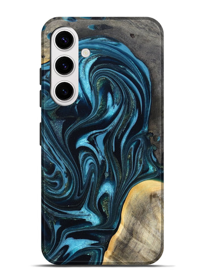 Galaxy S25 Plus Wood Live Edge Phone Case - Tanner (Blue, 819974)