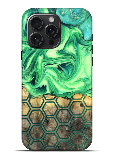 iPhone 16 Pro Max Wood Live Edge Phone Case - Onyx (Neon, 819977)