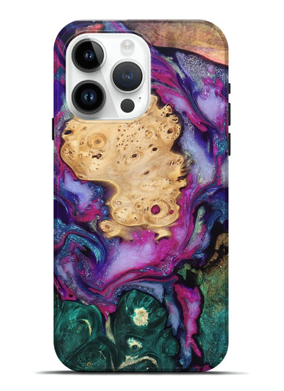 iPhone 15 Pro Max Wood Live Edge Phone Case - Kai (Purple, 819979)