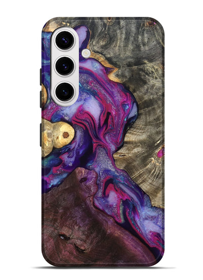 Galaxy S25 Plus Wood Live Edge Phone Case - Eduardo (Purple, 819980)