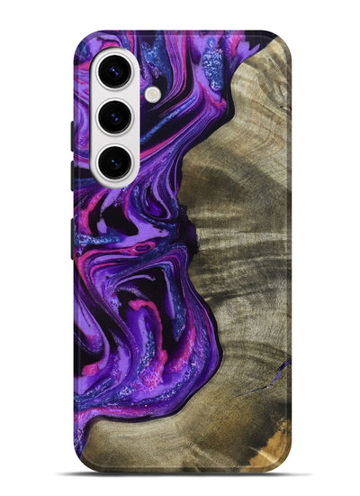 Galaxy S25 Plus Wood Live Edge Phone Case - Chyna (Purple, 819984)
