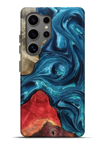 Galaxy S25 Ultra Wood Live Edge Phone Case - Easton (Blue, 819990)