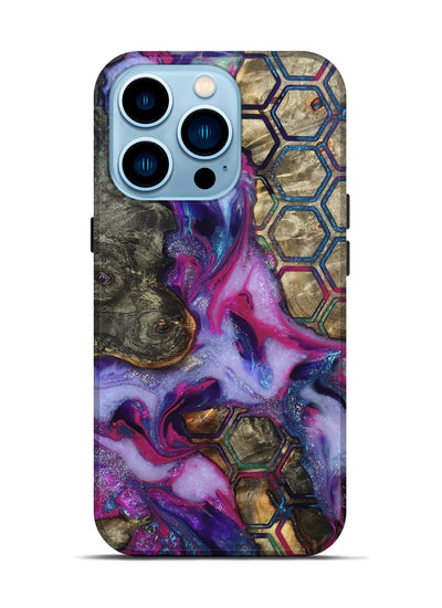 iPhone 14 Pro Wood Live Edge Phone Case - Marvel (Pattern, 819992)