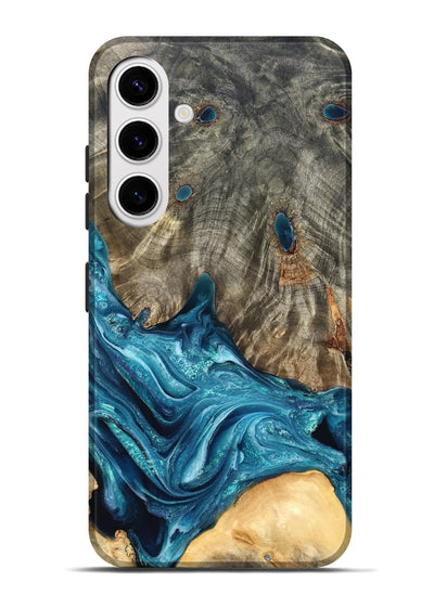 Galaxy S25 Plus Wood Live Edge Phone Case - Tera (Blue, 819998)