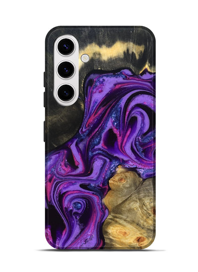 Galaxy S25 Wood Live Edge Phone Case - Edmund (Purple, 820000)