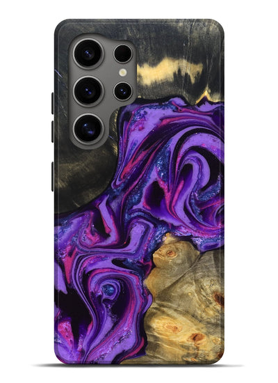 Galaxy S25 Ultra Wood Live Edge Phone Case - Edmund (Purple, 820000)