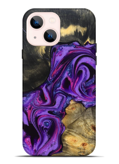 iPhone 14 Plus Wood Live Edge Phone Case - Edmund (Purple, 820000)