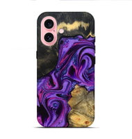 iPhone 16 Wood Live Edge Phone Case - Edmund (Purple, 820000)