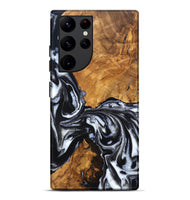 Galaxy S22 Ultra Wood Live Edge Phone Case - Jonas (Black & White, 820001)