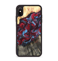 iPhone Xs Max Wood Phone Case - Inez (Red, 820084)